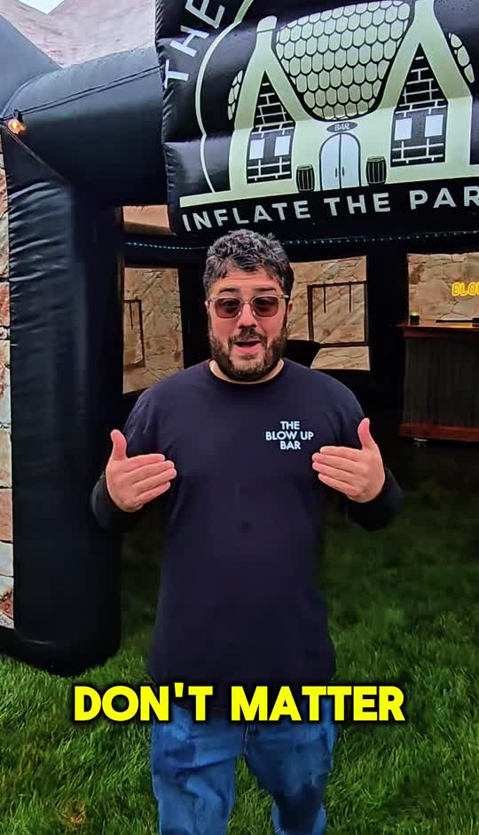 The Blow Up Bar mid-inflation on party day